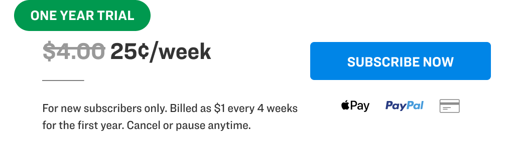 25¢/week