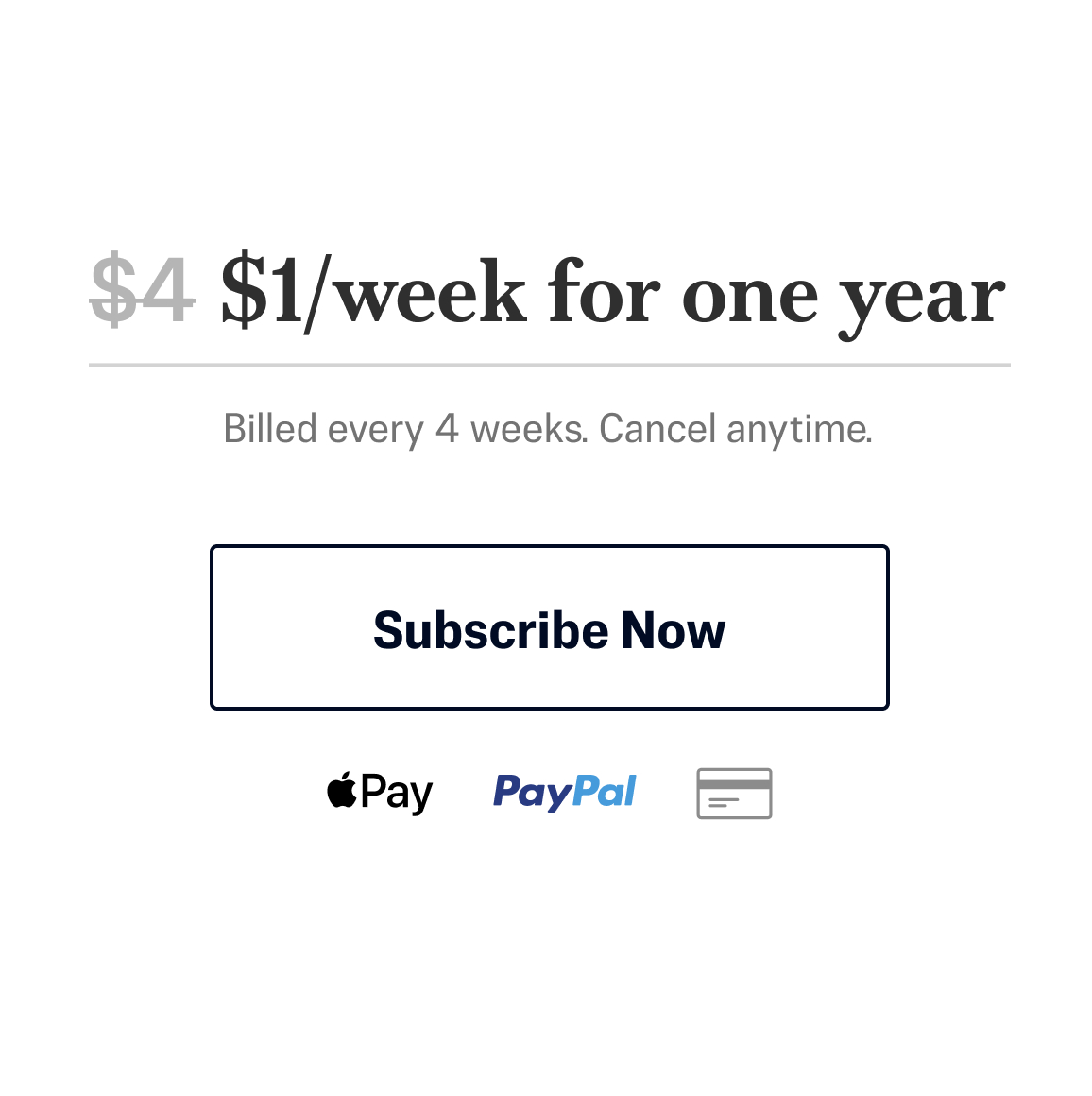 $1/week