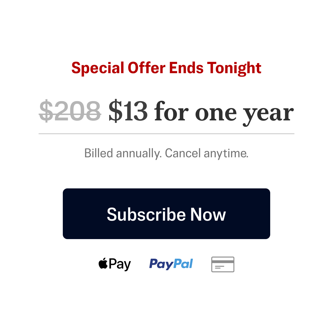 $13/year