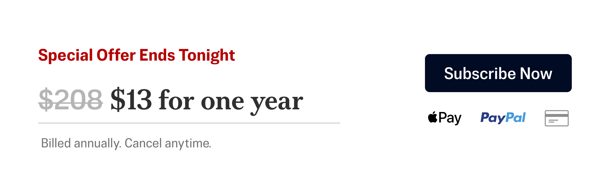 $13/year